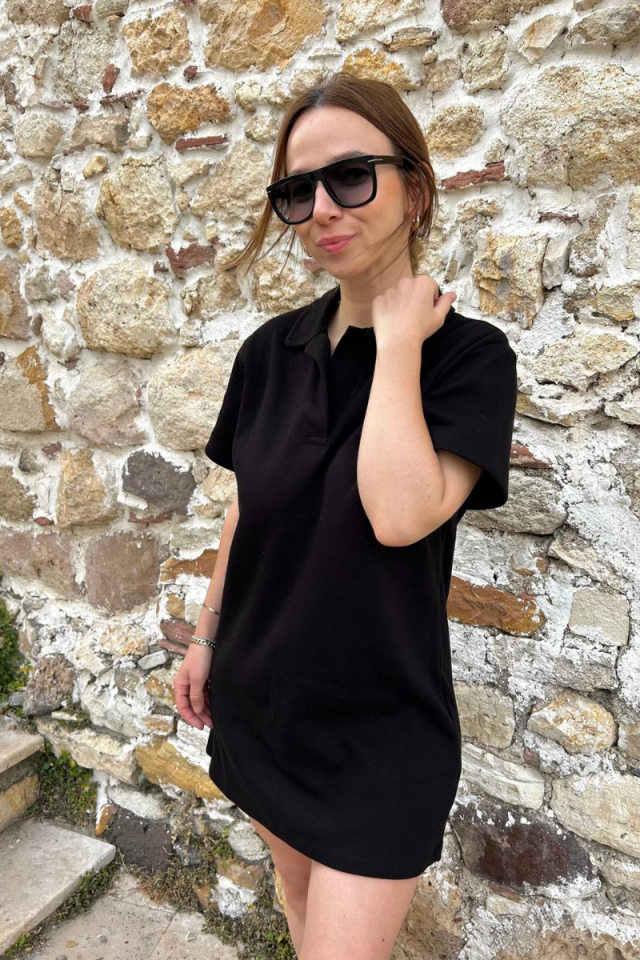 Polo Yaka Mini Spor Elbise