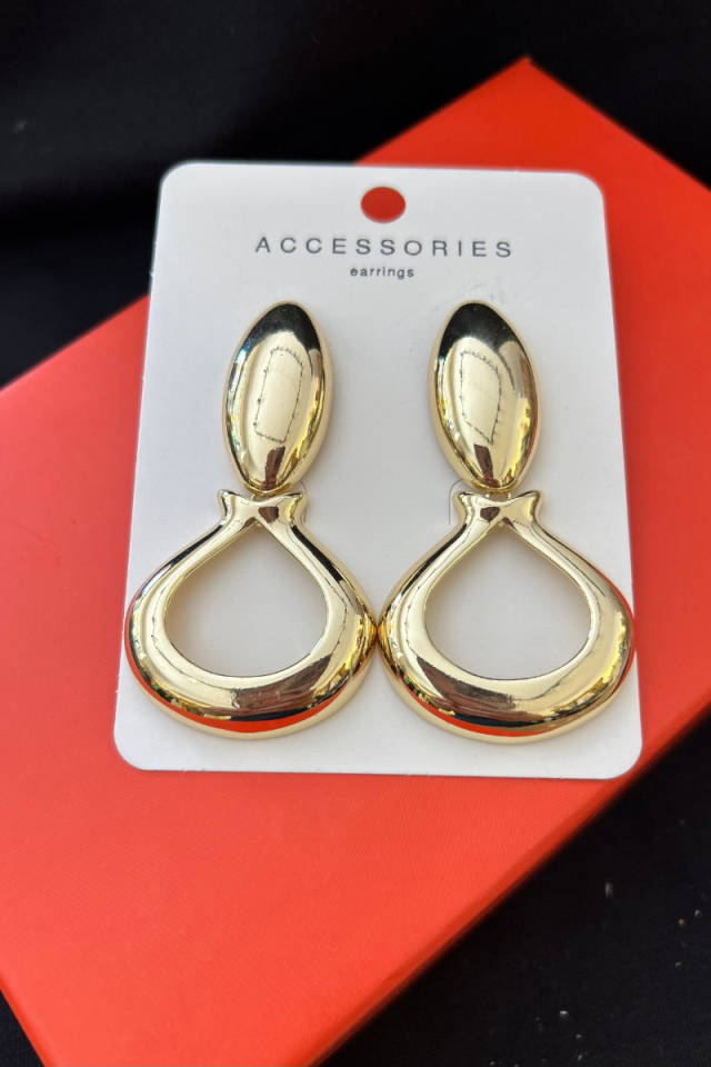 Sallanan Küpe 14 K Altın Rengi