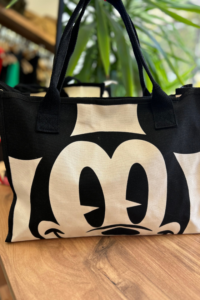 Mickey Mouse Baskılı Kanvas Çanta