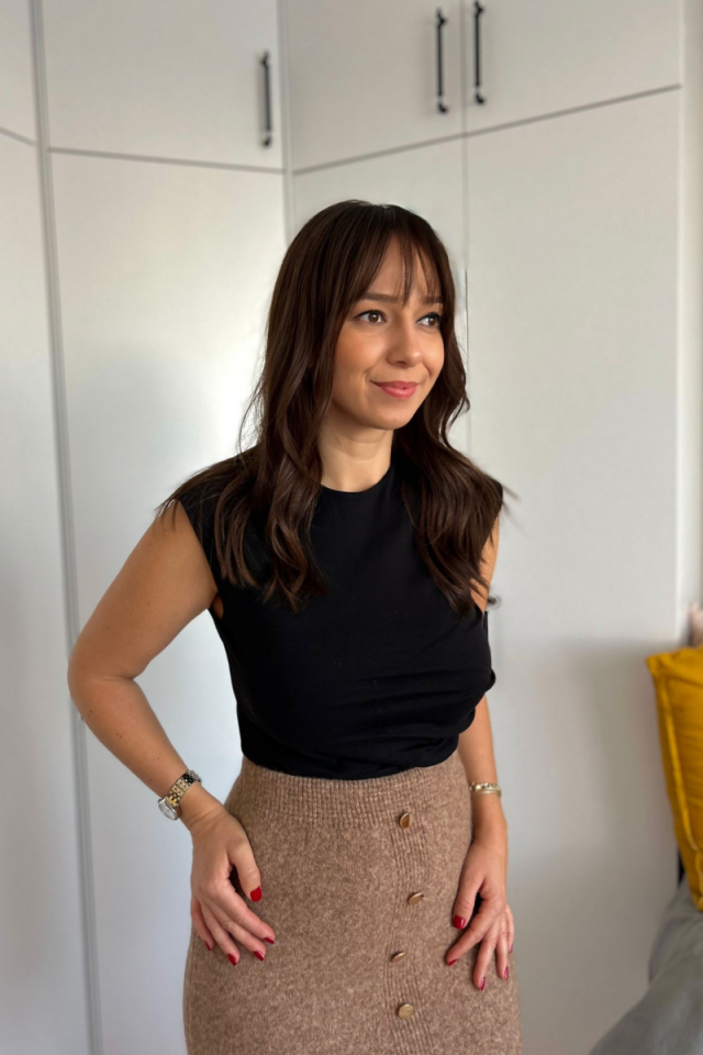 Siyah Önü Drapeli Düşük Kol Body