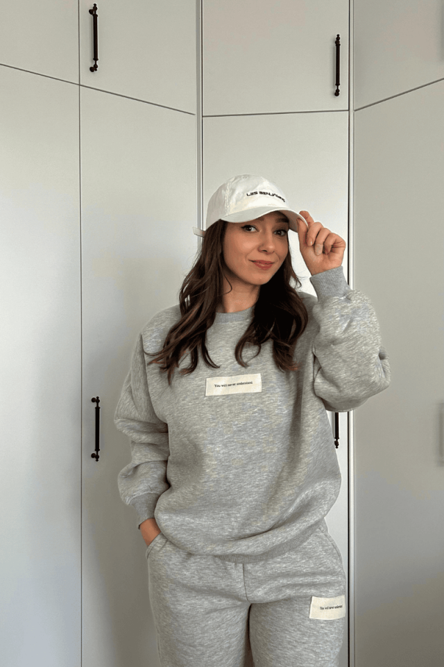 İçi Şardonlu Gri Eşofman Takımı