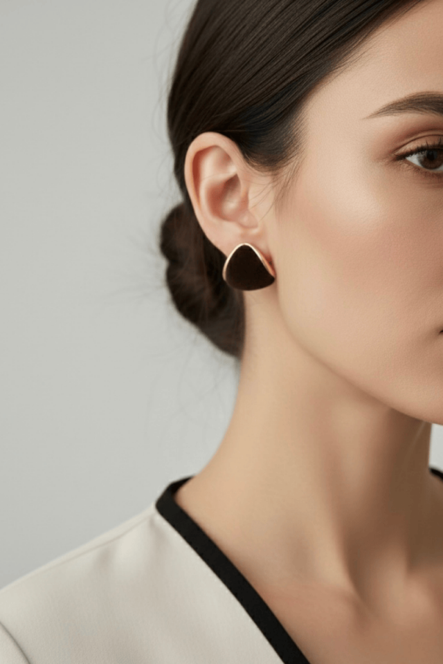 Kahverengi Kadife Küpe