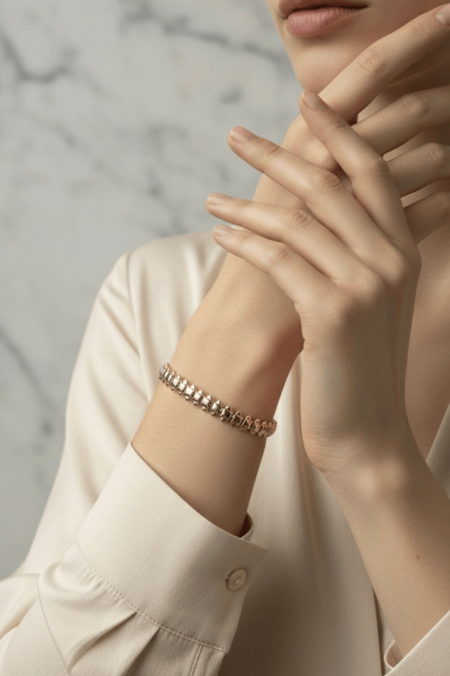 14K Altın Renk Kaplamalı Sıralı Bileklik